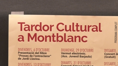 Montblanc, a punt per encetar la Tardor Cultural