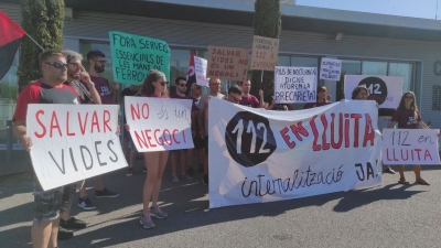 Els treballadors del 112 comencen una vaga indefinida