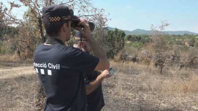 Els voluntaris de Protecció Civil de Valls fan vigilància preventiva contra incendis