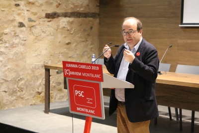 Miquel Iceta presenta la candidatura del PSC a Montblanc