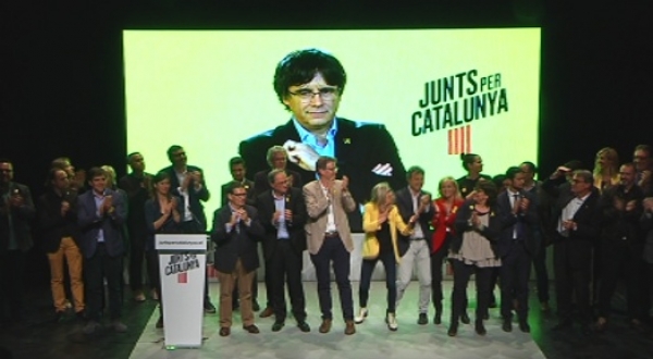 Torra, Mas i Puigdemont protagonitzen l&#039;acte central de Junts per Catalunya
