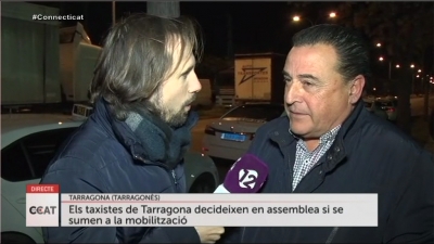 La protesta dels taxistes a Tarragona