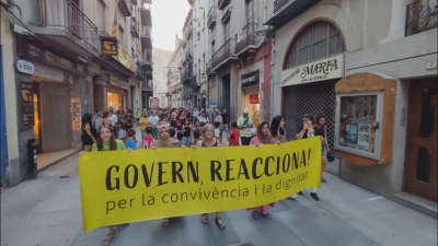 Més de 250 persones es manifesten contra la degradació del nucli antic de Valls
