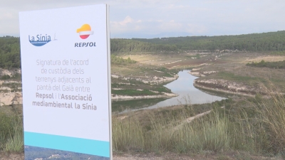 La Sínia i Repsol signen un acord per preservar la zona del pantà del Gaià