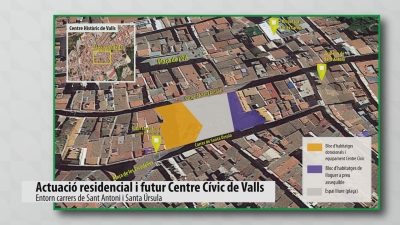 Valls acorda amb Incasol la construcció de pisos i el centre cívic al Barri Antic