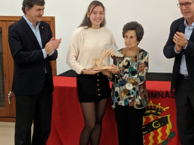 L&#039;atleta Laura Centella, premi Pere Valls i Recasens