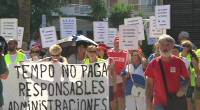 Treballadors de Tempo es mobilitzen per reclamar puntalitat en el pagament dels seus salaris